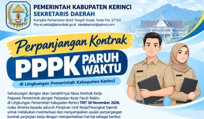 Perpanjangan Kontrak PPPK Paruh Waktu Kerinci