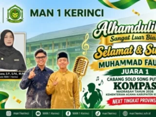 Muhammad Fauzan Siswa MAN 1 Kerinci Raih Juara 1 Solo Song KOMPAS 2026, Siap Tampil di Provinsi