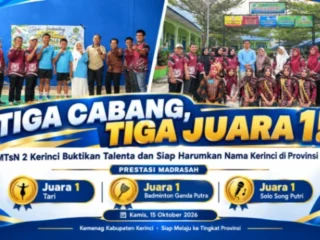 MTsN 2 Kerinci Sapu Bersih 3 Gelar Juara, Siap Tampil di Provinsi Jambi